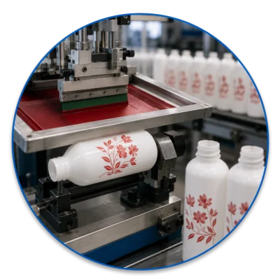 Silkscreen Printing for Plastic Bottles
