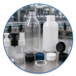 assembled components for plastic bottle packaging