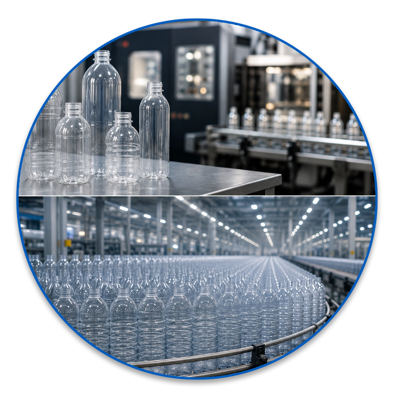 short run and long run plastic bottle production