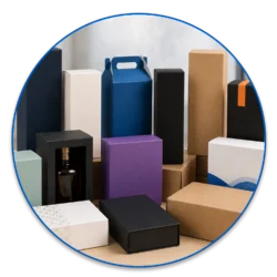 Assorted packaging boxes