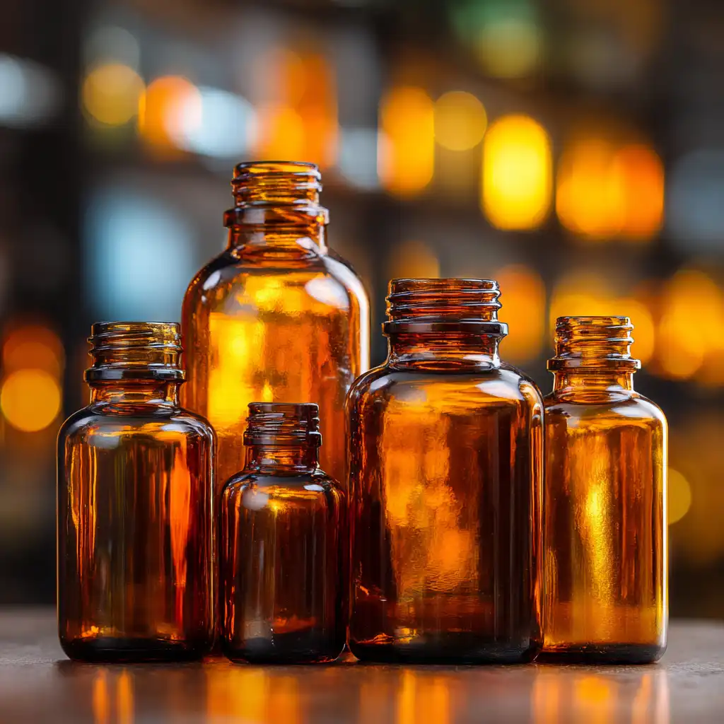 Amber Pharmaceutical PET Packer Bottles