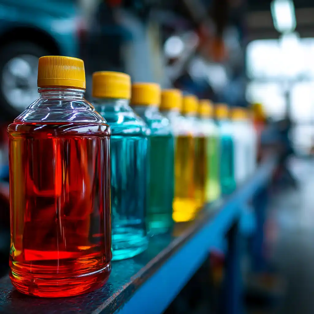 Automotive Aftermarket PET Bottles in mechanic shop Automotive Aftermarket PET Bottles in mechanic shop - Custom Automotive PET Bottles