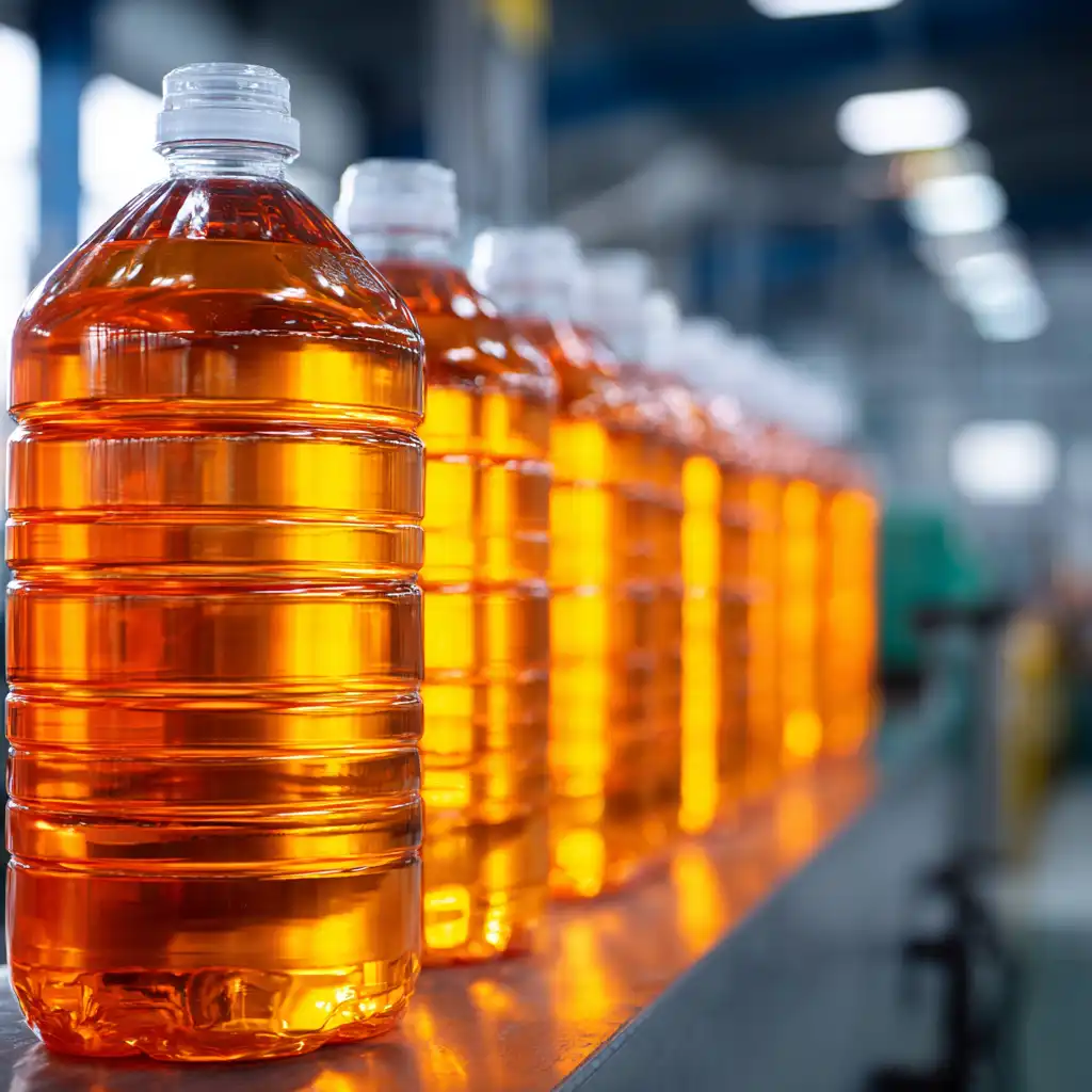 Industrial PET Bottle on Filling Line Industrial PET Bottle on Filling Line