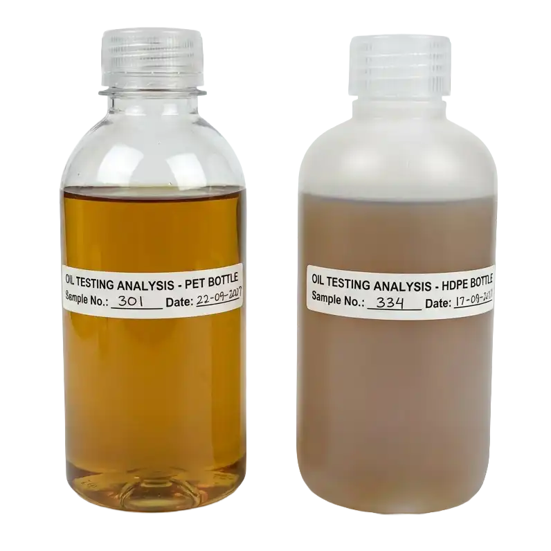 Oil Testing Analysis PET Bottle vs HDPE Bottle