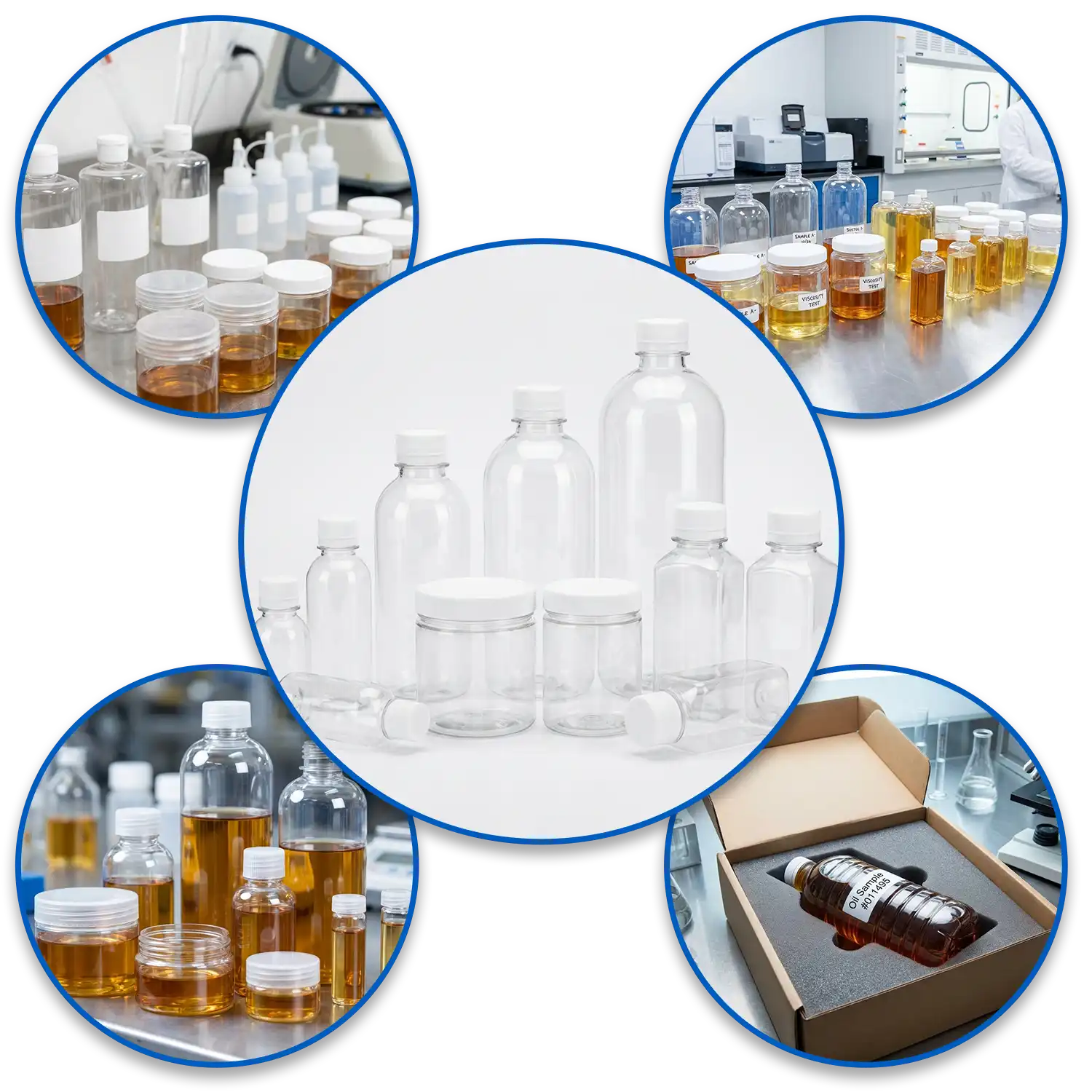 Oil Testing and Analysis Laboratory PET Bottles