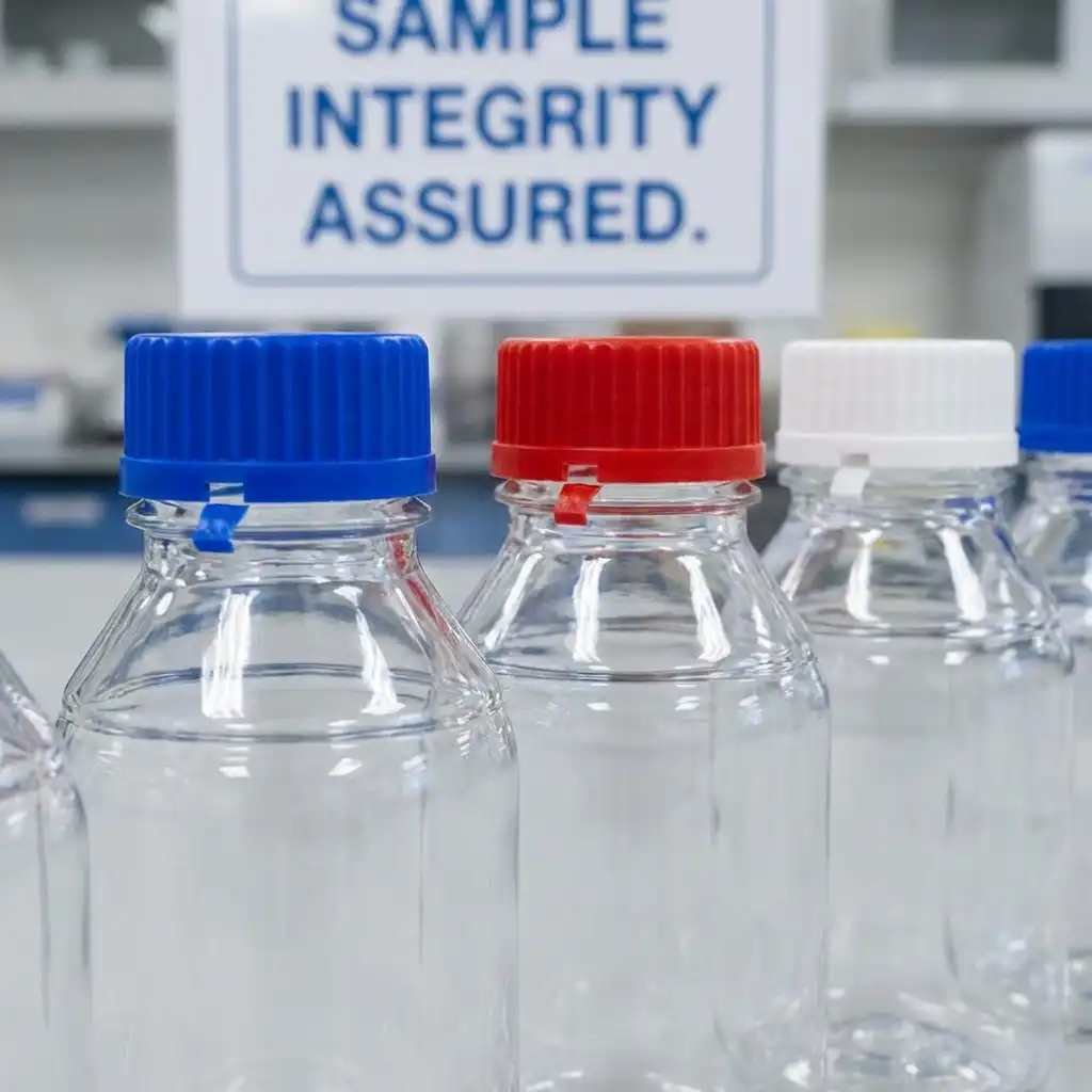 PET Laboratory Science Bottles with Tamper Evident Caps