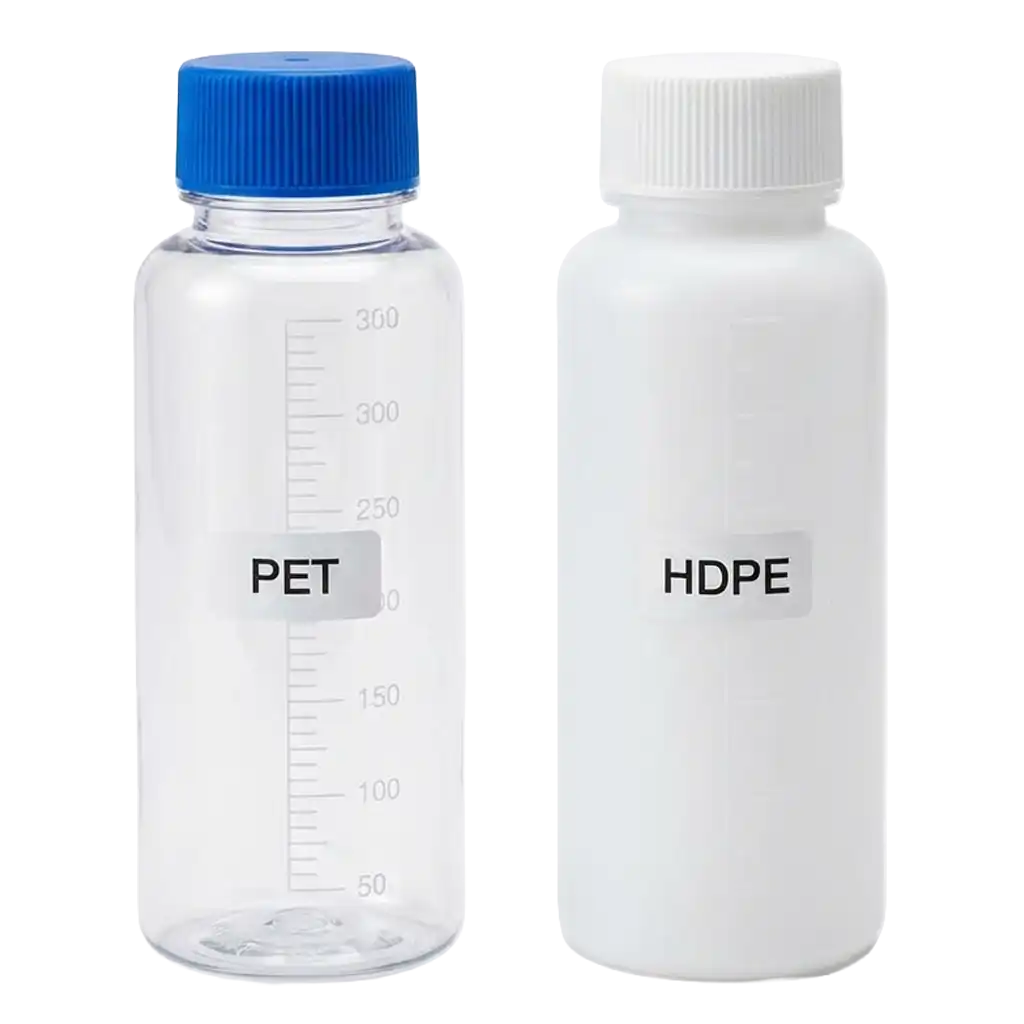 PET vs HDPE Laboratory Bottles