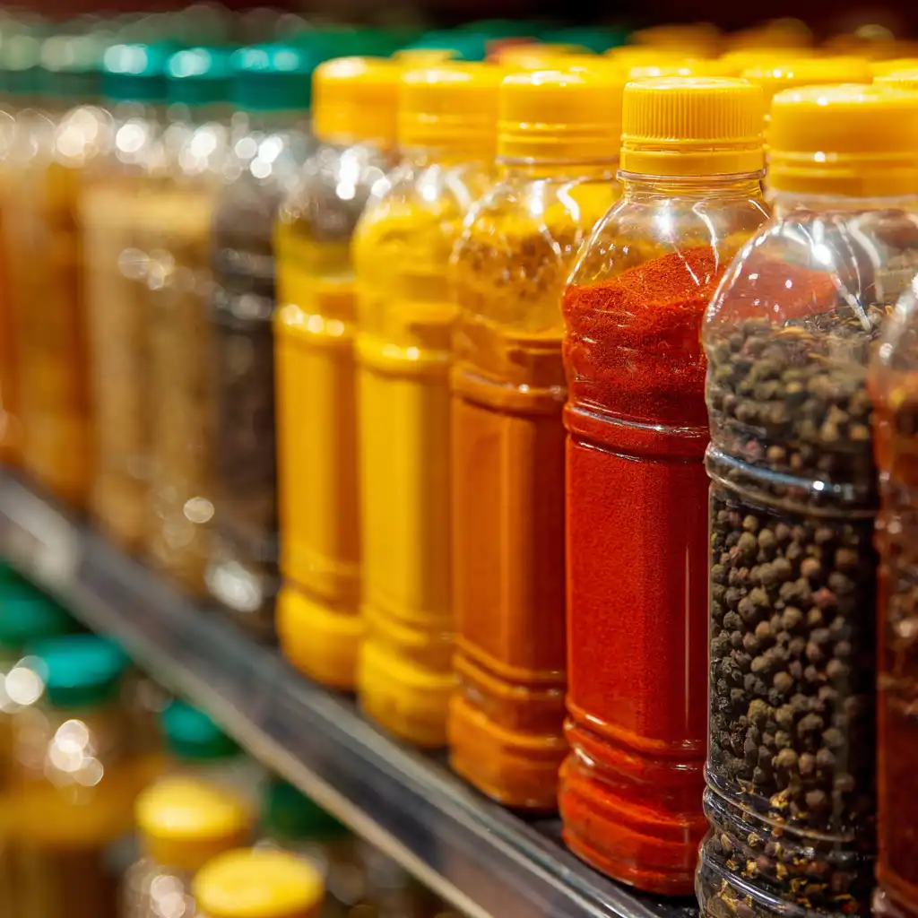 Spices in Custom PET Blow Molded Bottles