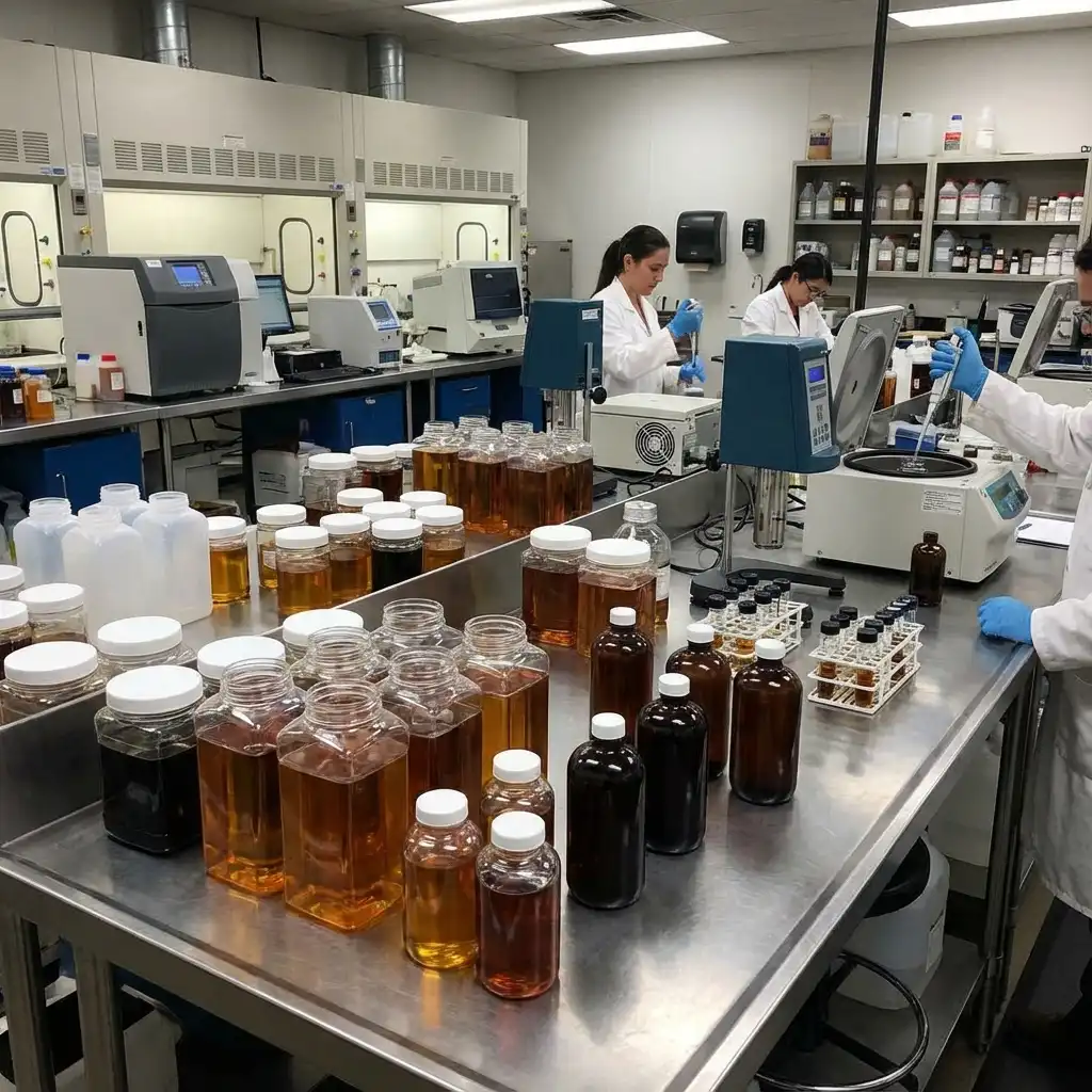 Testing Oil and Fuel with PET Plastic Bottles