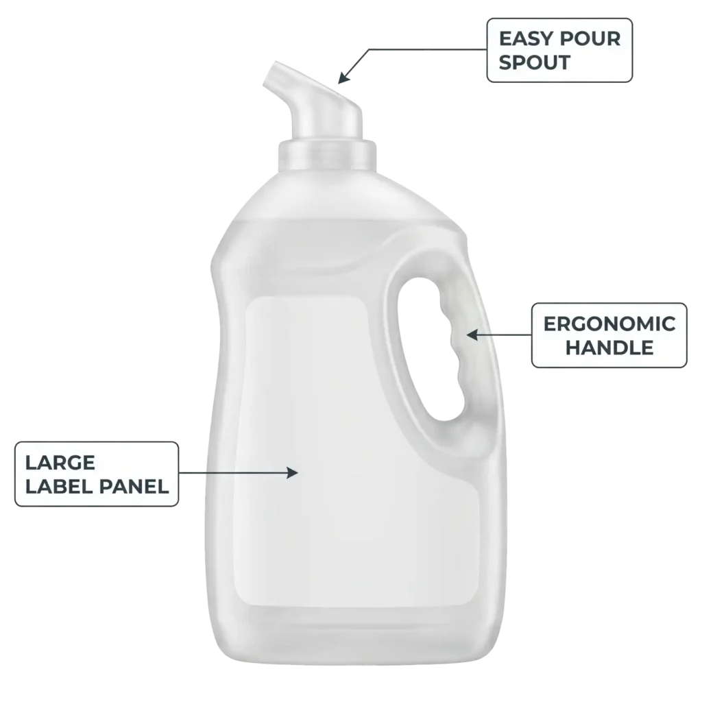 Custom Ergonomic HDPE Bottle