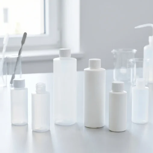 HDPE Cylinder Bottles in Lab