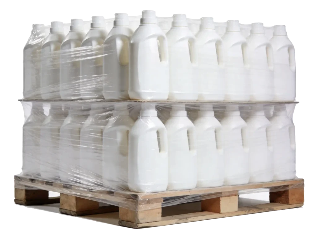 Pallet of hdpe plastic large cosmetic lotion bottles