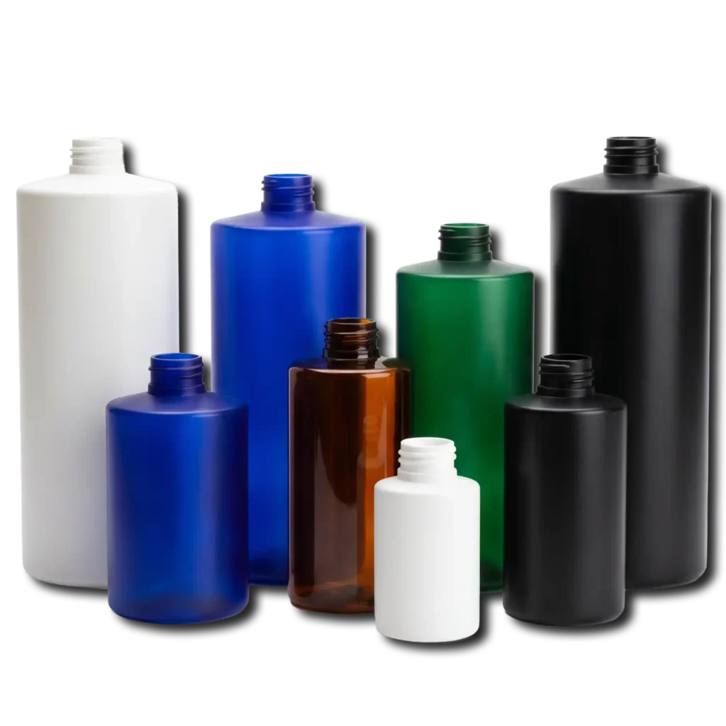 Various Size and Color HDPE Cylinder Bottles
