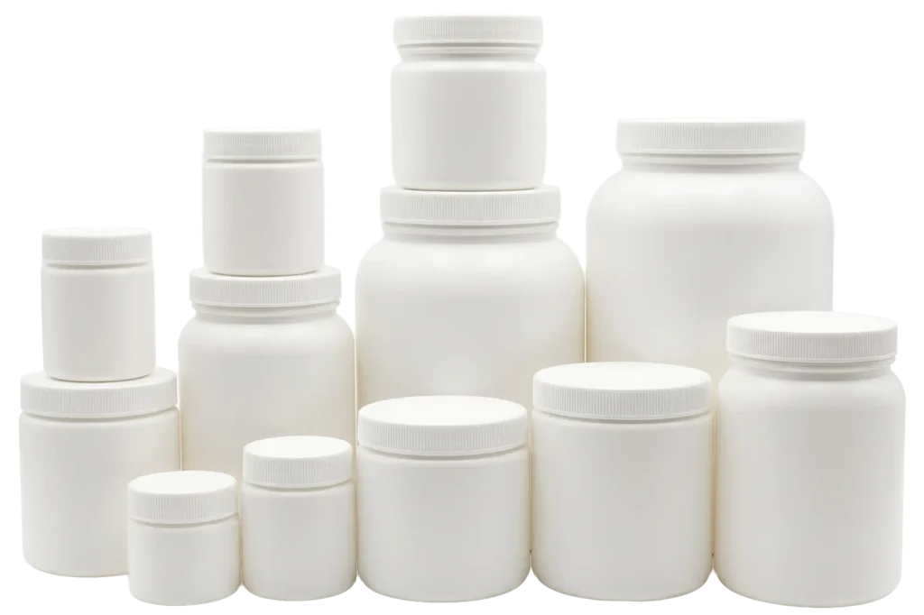 Various Sizes of Wide Mouth HDPE Jars